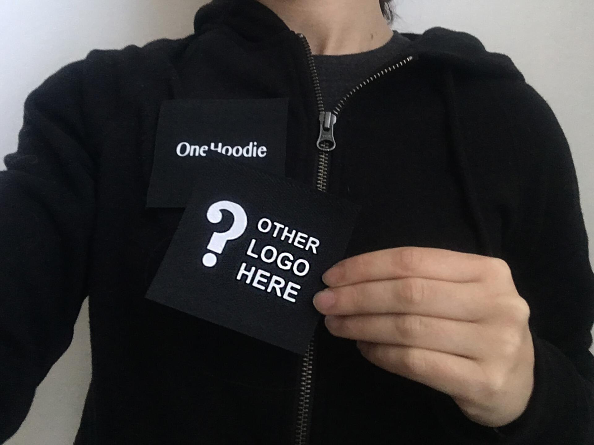 Another logo on a hoodie.